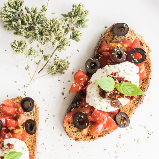 The perfect grilled bruschetta