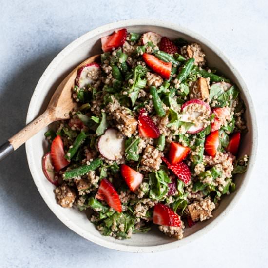 Balsamic Tofu & Strawberry Salad