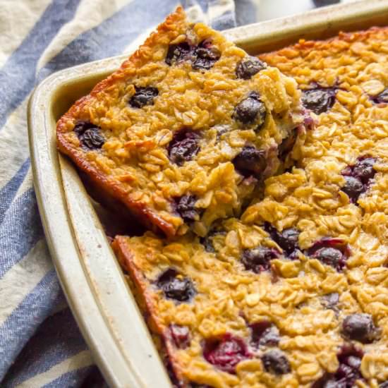 Blueberry baked oatmeal