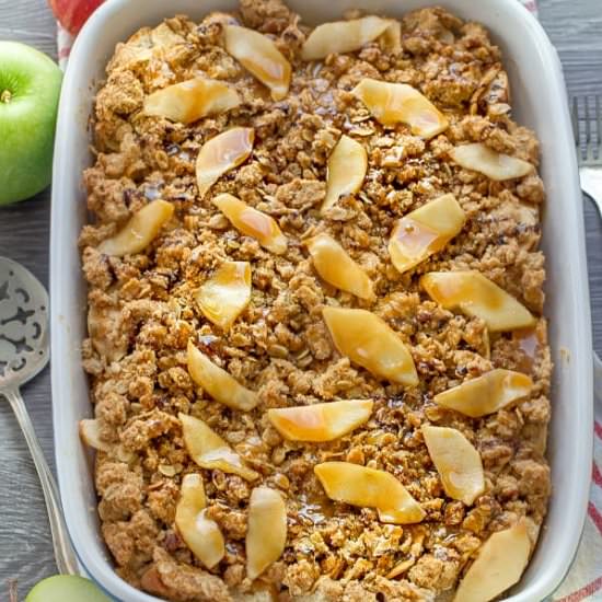 Caramel Apple Streusel French Toast