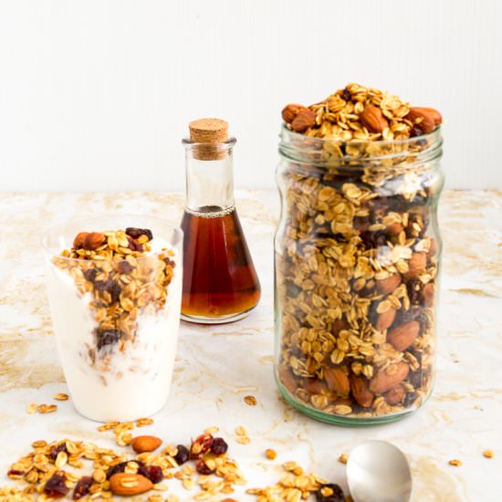 Homemade Cranberry Almond Granola