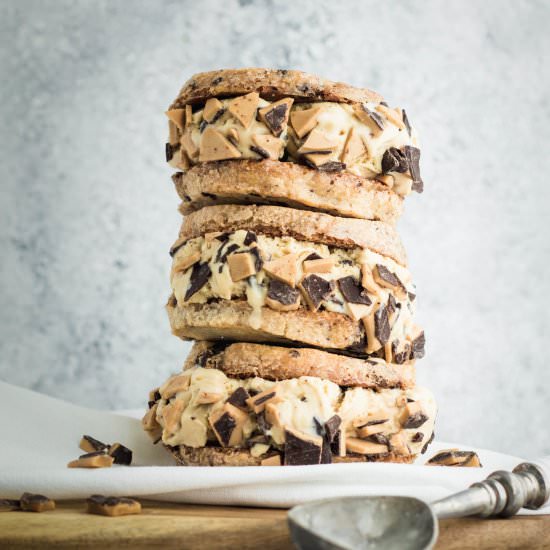 Toffee Ice Cream Sandwiches
