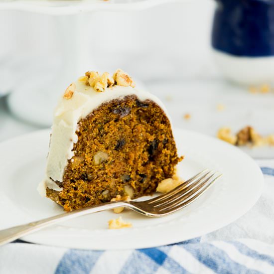 Rum Raisin Carrot Bundt Cake