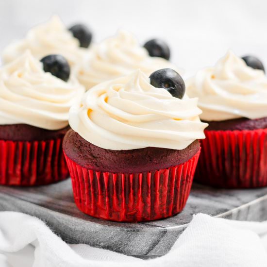 Healthy 4th of July Cupcakes