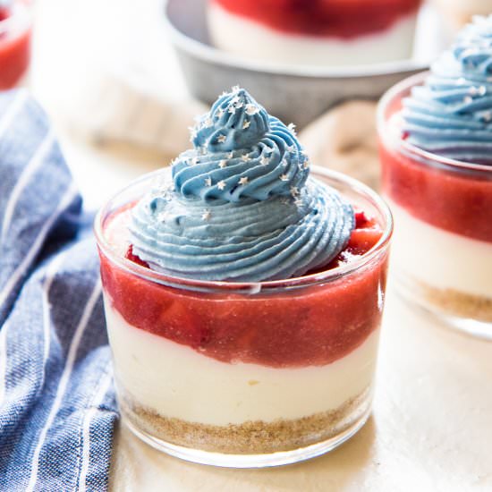 Coconut Strawberry Cheesecake Jars