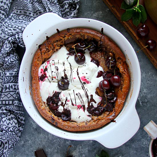 Black Forest Dutch Baby Pancake