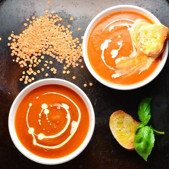 Tomato Soup-Lentils+Sweet Potato