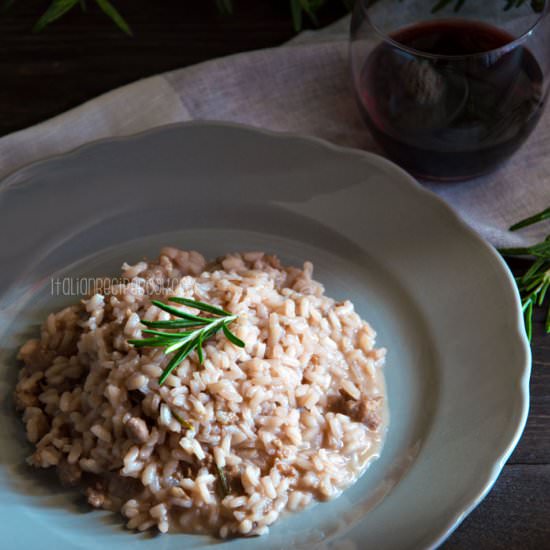 Red Wine Risotto With Sausage