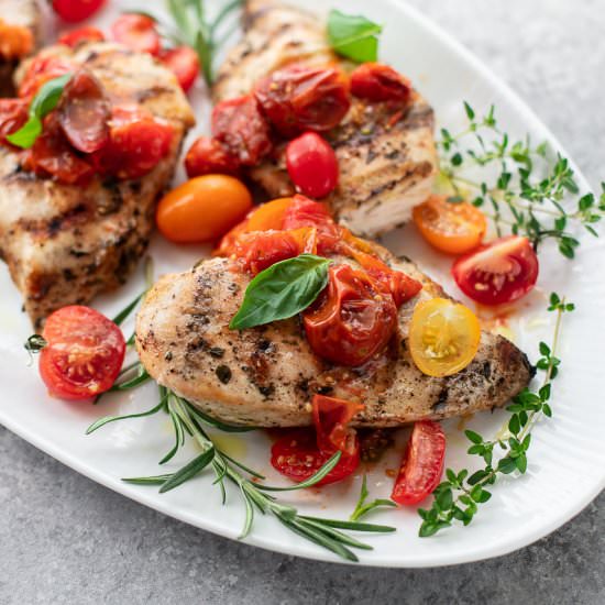 grilled chicken bruschetta