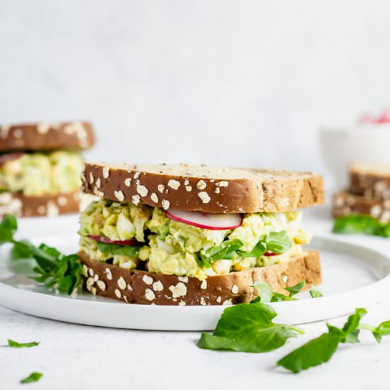 Chickpea Avocado Egg Salad Sandwich