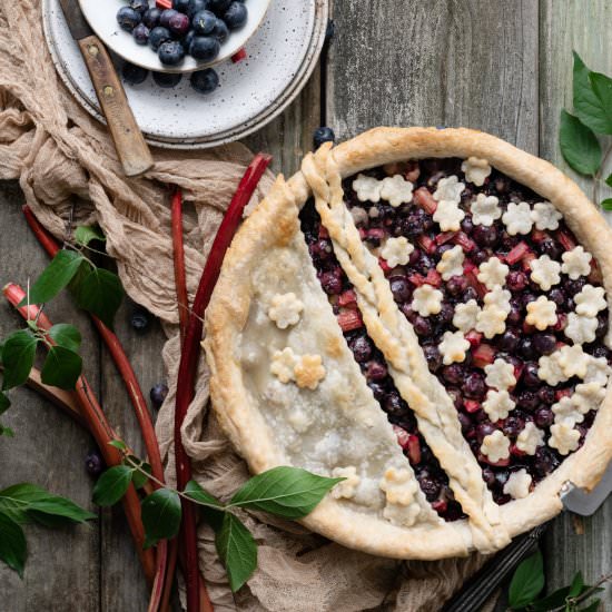 Blueberry Rhubarb Pie