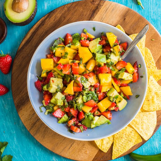 Spicy Avocado Strawberry Mango Salsa