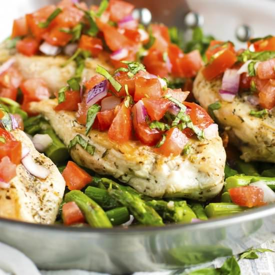 Easy Skillet Bruschetta Chicken