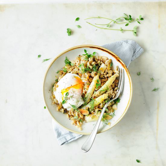 Wheat berry and lentil risotto