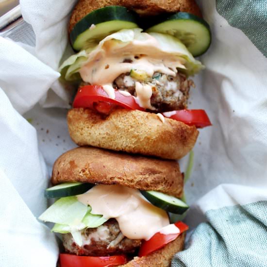 Greek Turkey Burgers