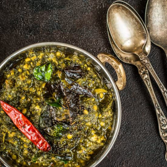 MOONG DAL WITH AMARANTH LEAVES