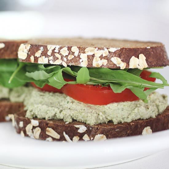Edamame Pate Sandwiches