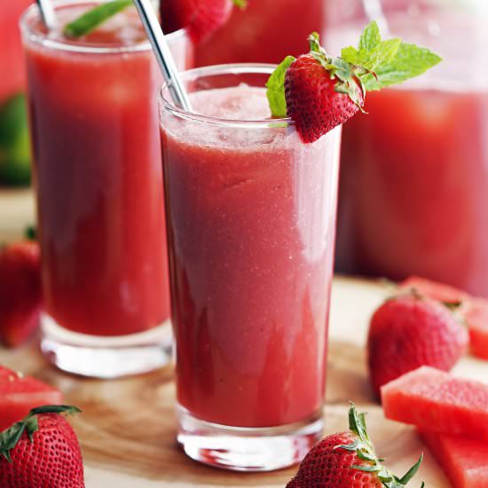 Fresh Strawberry Watermelon Soda