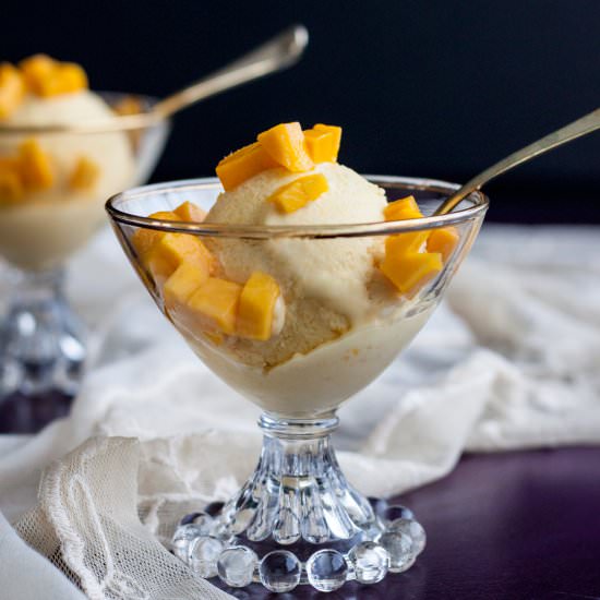 No Churn Mango Ice Cream