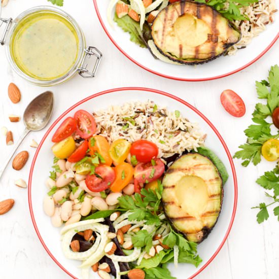 Grilled Avocado Buddha Bowl