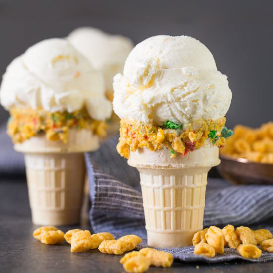 Homemade Cereal Milk Ice Cream