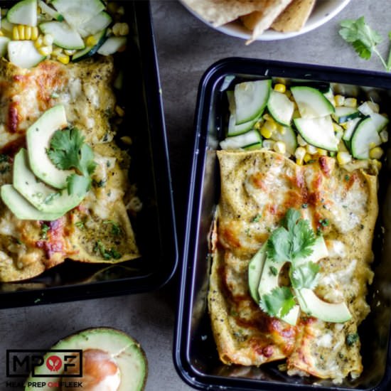 Salsa Verde Chicken Enchiladas