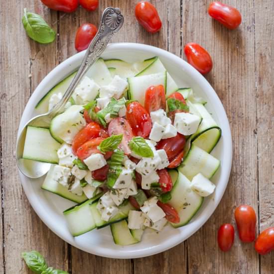 Zucchini Caprese Salad