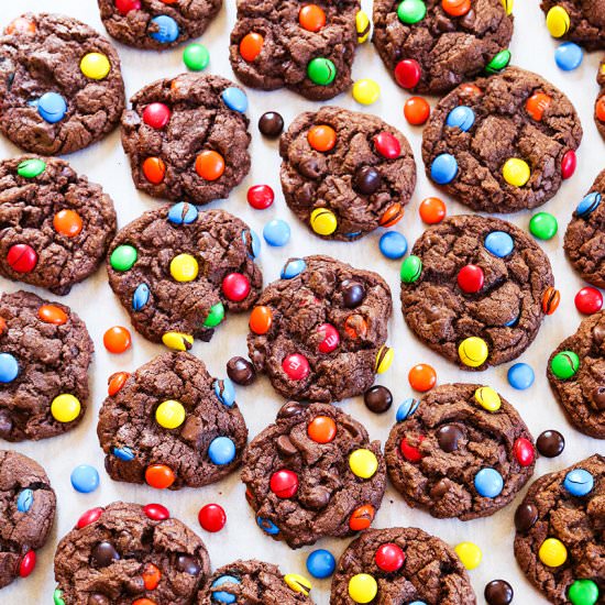 Chocolate M&M Cookies