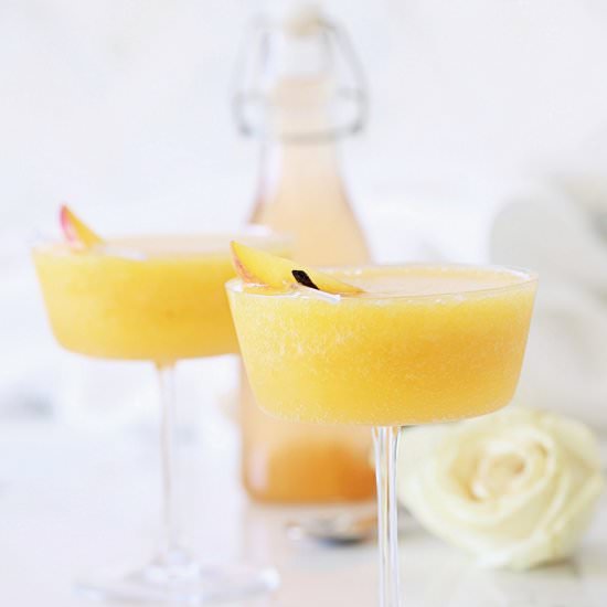 Frozen Peach Bellinis