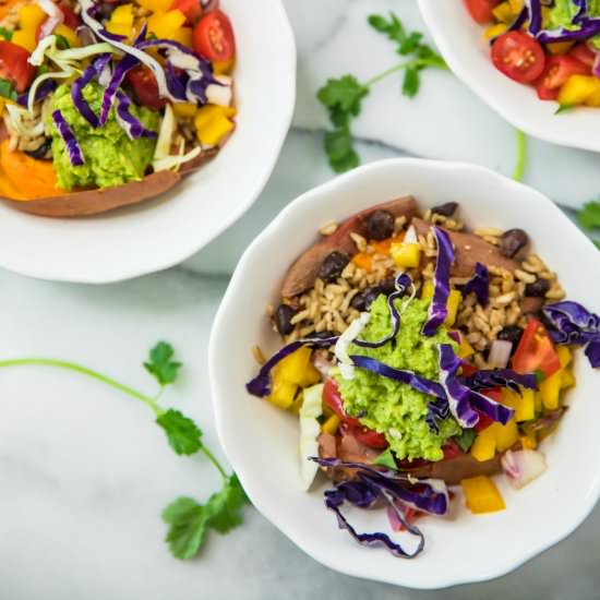 Healthy Sweet Potato Burrito Bowls