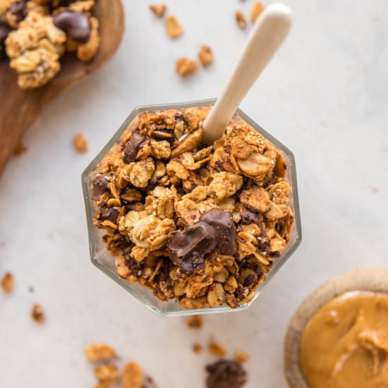 Peanut Butter Cup Granola