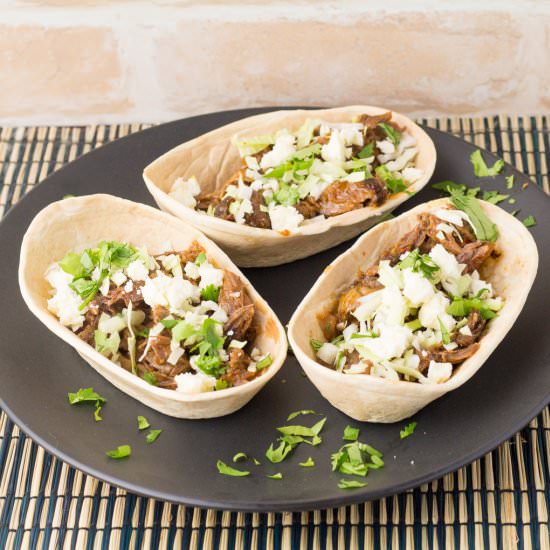 Mexican Beef Rib Taco Boats