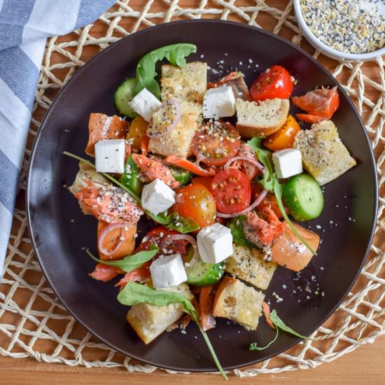 Everything Bagel Panzanella