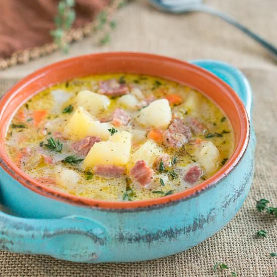 Instant Pot Ham & Potato Soup