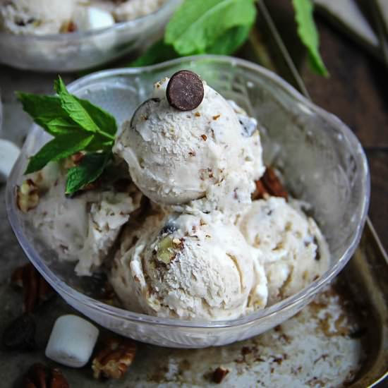 Vanilla Rocky Road Ice Cream