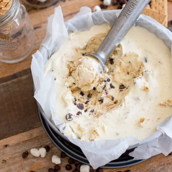 No Churn S’mores Ice Cream