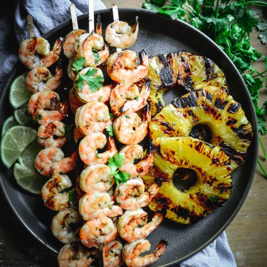 honey lime shrimp with pineapple