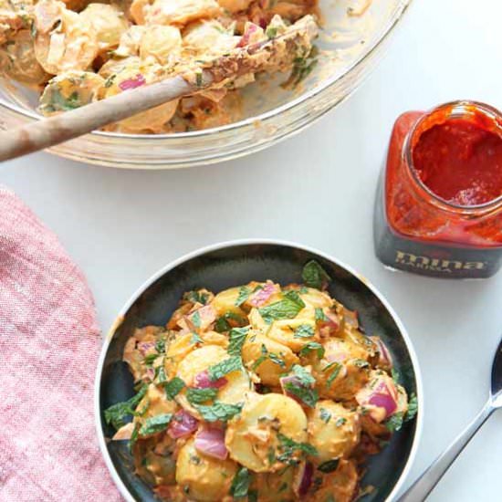 Creamy Harissa Potato Salad