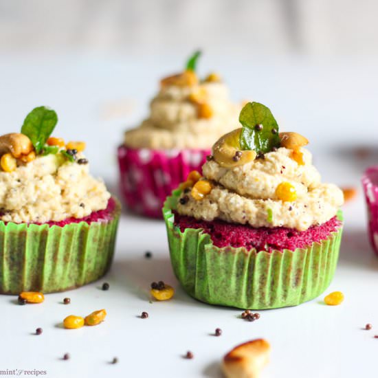 How to make Red Idli Cupcake