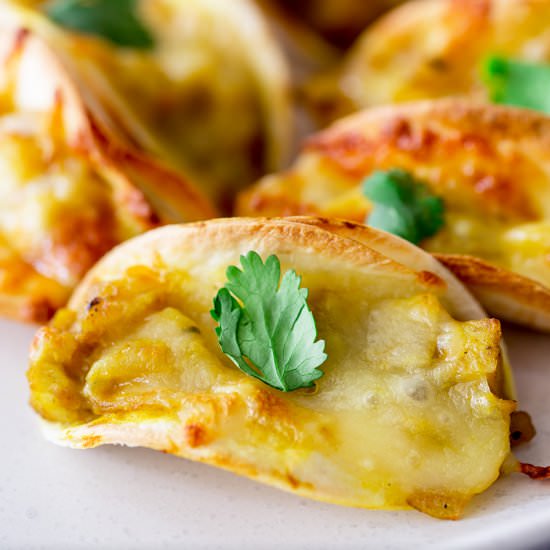 Mini Cheesy Potato Tacos
