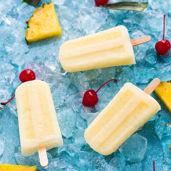 pina colada popsicles