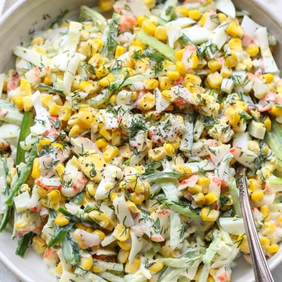 Crab Corn Egg Salad