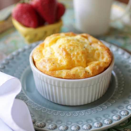Cheesy Baked Eggs For One