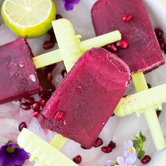 Sugar-Free Pomegranate Popsicles