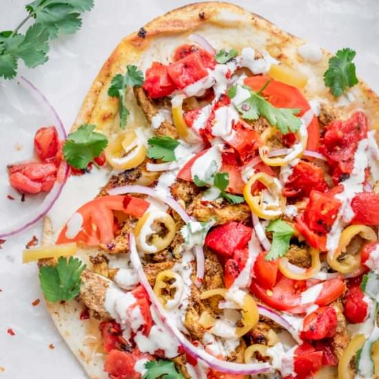 Shawarma Pita Pizza