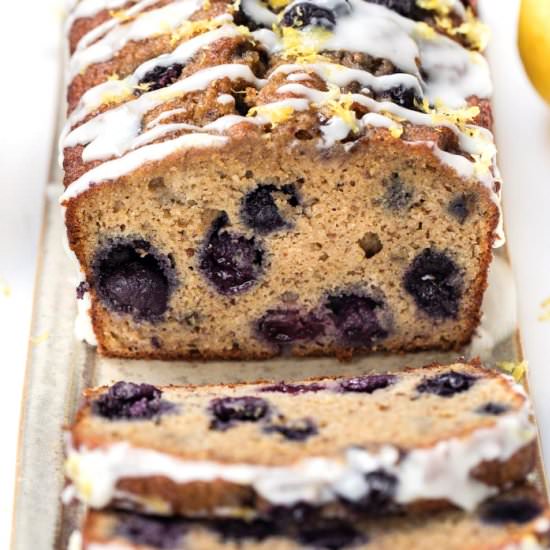 Healthy Blueberry Banana Bread