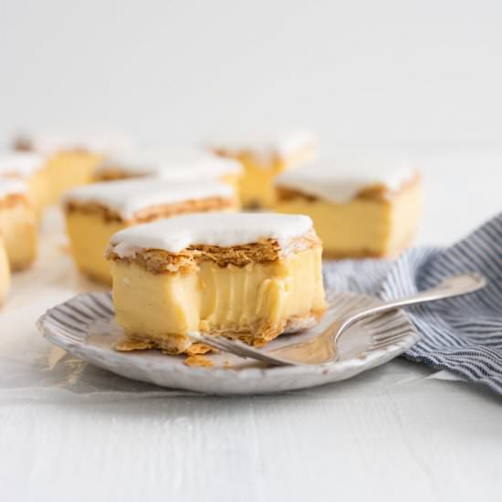 Custard Square with Homemade puff