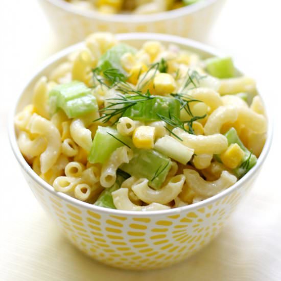 GF/V Summer Corn Macaroni Salad