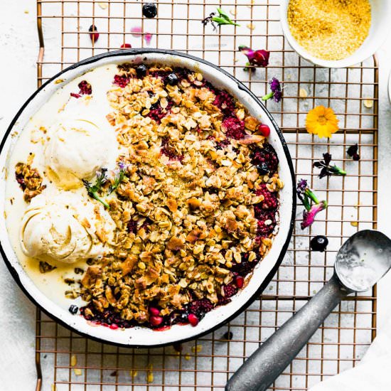 Coconut Mixed Berry Crisp