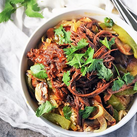 Beef Bowl with BBQ Brisket